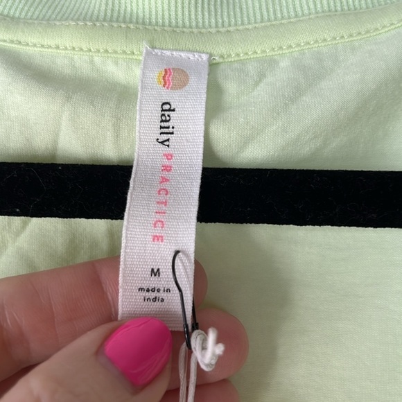 NWT Anthropologie Daily Practice Montauk V-Neck Mini Dress Wrap Lime M - Picture 12 of 13